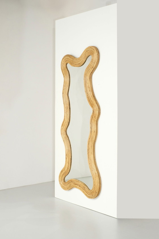 Image 1 of Bamboo mirror Large format, Italy Contemporary.