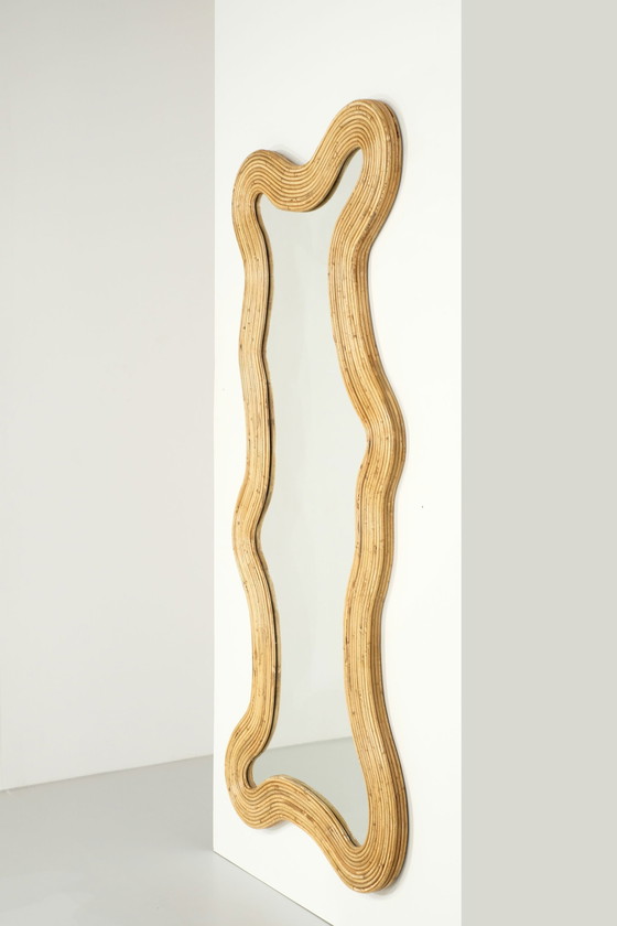 Image 1 of Bamboo mirror Large format, Italy Contemporary.