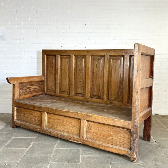 Image 1 of Antique Wooden Bench with Authentic Character and Timeless Elegance