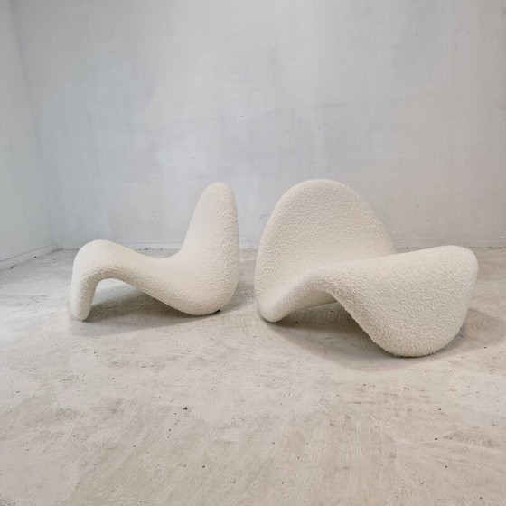 Image 1 of Pair of vintage Tongue wool chairs by Pierre Paulin for Artifort, France 1960