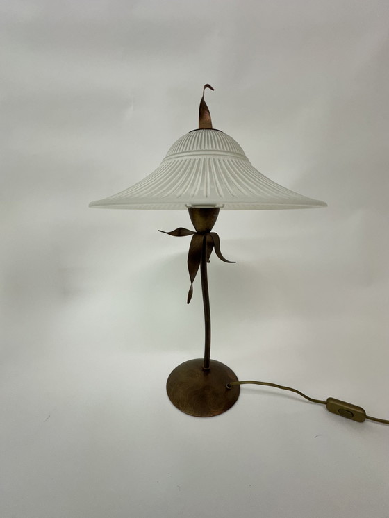 Image 1 of Massive Belgium table lamp post modern Memphis style 1980s