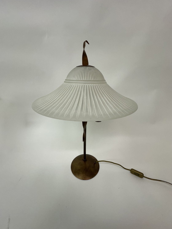 Image 1 of Massive Belgium table lamp post modern Memphis style 1980s