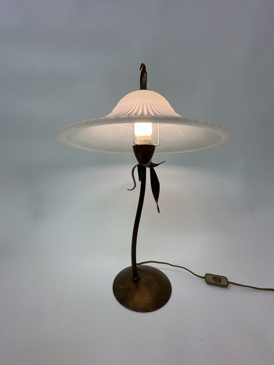 Image 1 of Massive Belgium table lamp post modern Memphis style 1980s