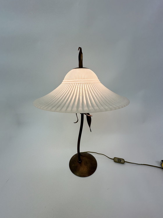 Image 1 of Massive Belgium table lamp post modern Memphis style 1980s