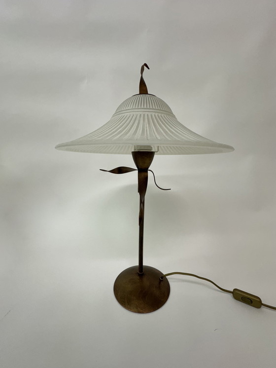 Image 1 of Massive Belgium table lamp post modern Memphis style 1980s