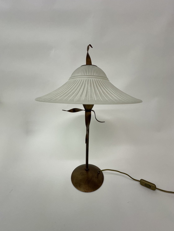 Image 1 of Massive Belgium table lamp post modern Memphis style 1980s