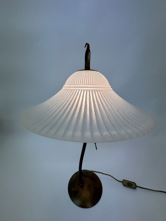 Image 1 of Massive Belgium table lamp post modern Memphis style 1980s