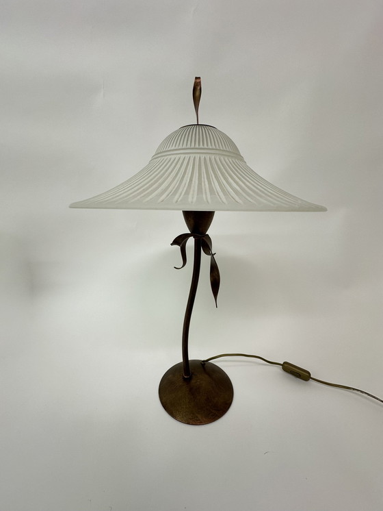 Image 1 of Massive Belgium table lamp post modern Memphis style 1980s