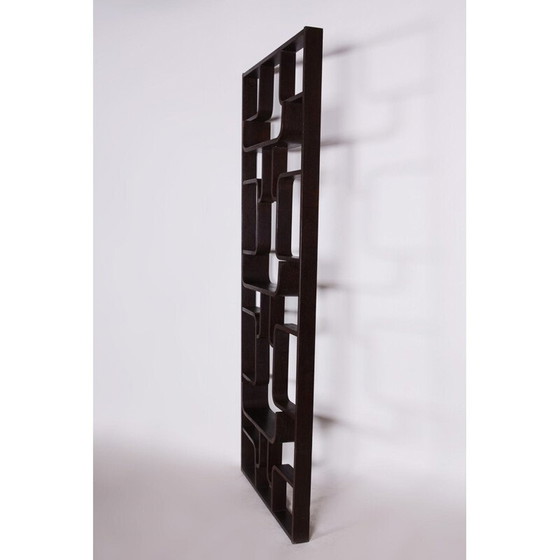 Image 1 of Vintage dark brown oak railing by Ludvik Volak for Drevopodnik Holesov, Czechoslovakia 1960