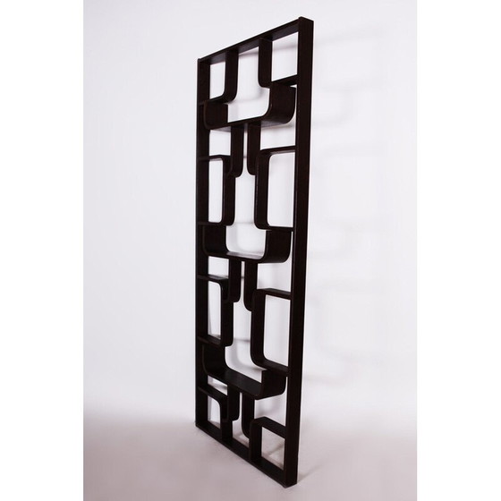 Image 1 of Vintage dark brown oak railing by Ludvik Volak for Drevopodnik Holesov, Czechoslovakia 1960