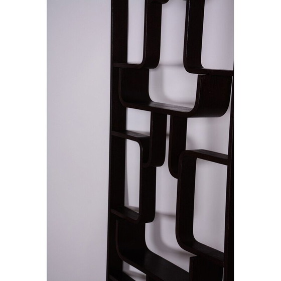 Image 1 of Vintage dark brown oak railing by Ludvik Volak for Drevopodnik Holesov, Czechoslovakia 1960