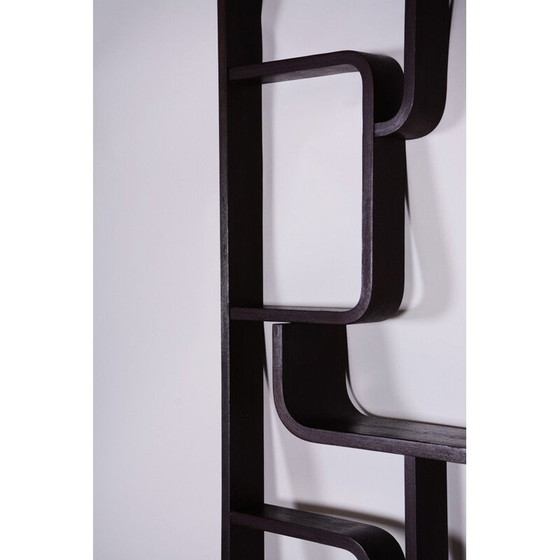 Image 1 of Vintage dark brown oak railing by Ludvik Volak for Drevopodnik Holesov, Czechoslovakia 1960