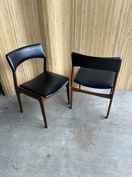 Image 1 of 2x Teak Majongg Chair Skai Danish Design 1960S