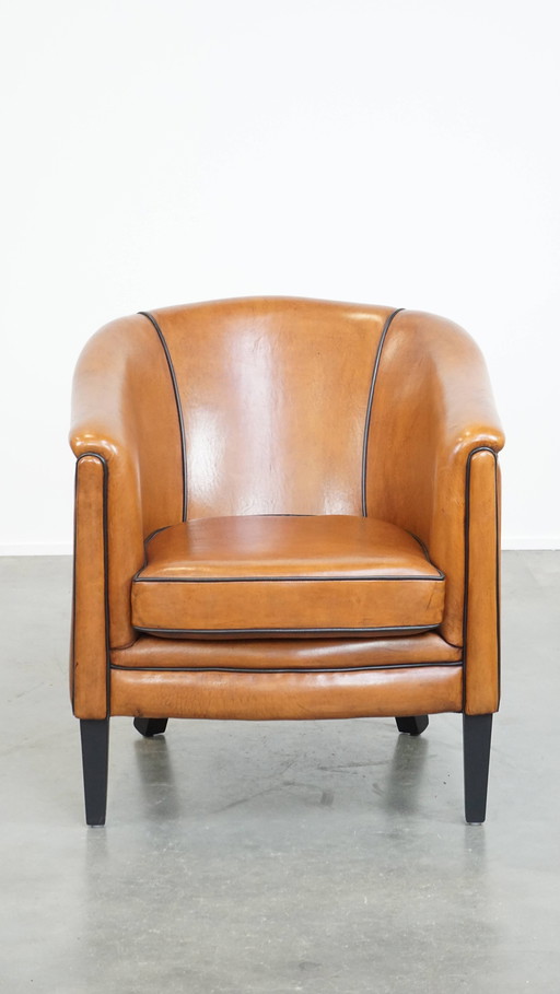 Sheep leather club chair