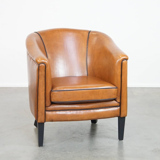 Sheep leather club chair