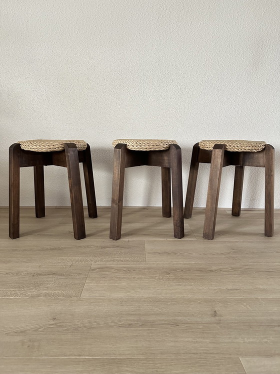 Image 1 of Vintage Mid - Century Scandinavian Stools