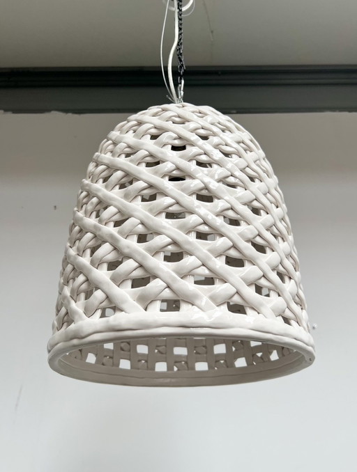 Pols Potten Porcelain Woven Pendant Lamp (New and by Piece), After 2000