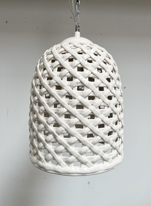 Pols Potten Porcelain Woven Pendant Lamp (New and by Piece), After 2000