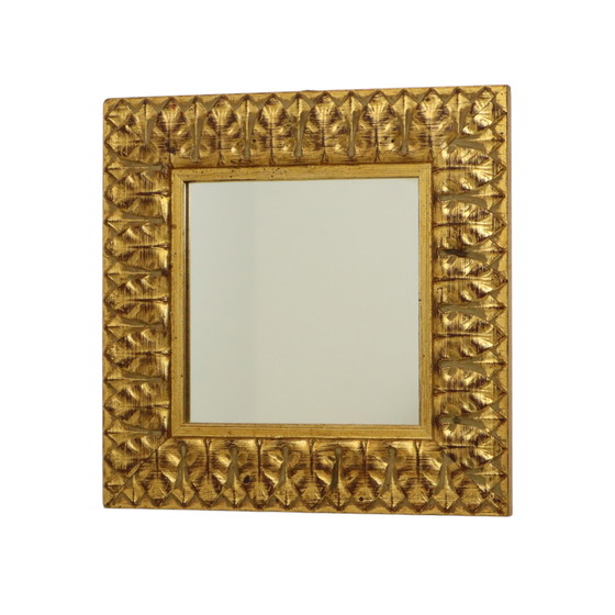 Image 1 of Small Square Gold Mirror