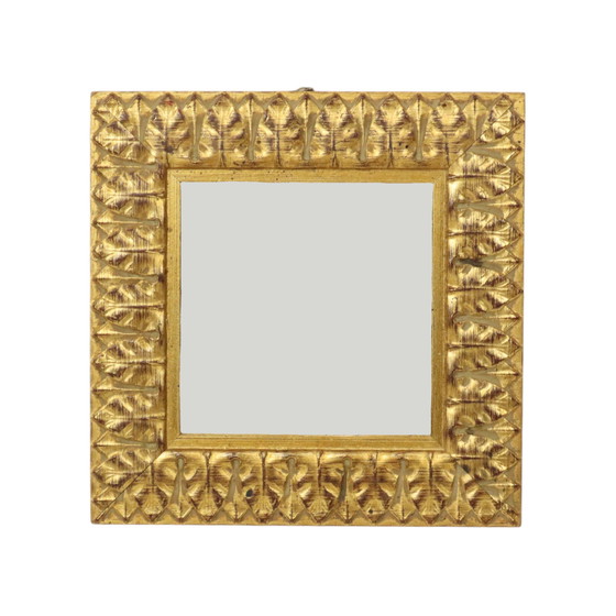 Image 1 of Small Square Gold Mirror