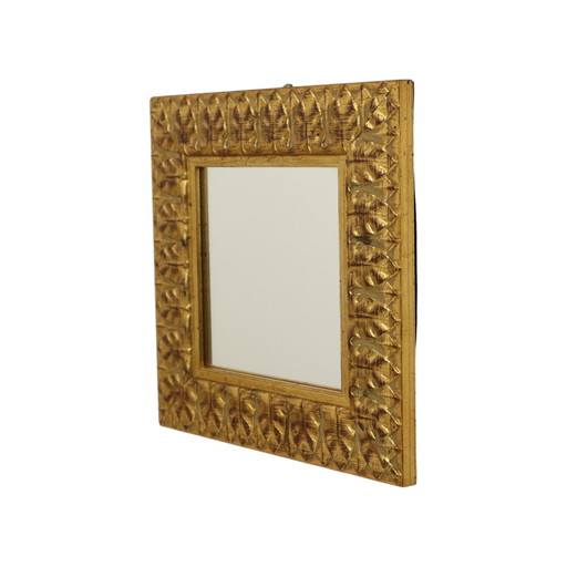 Small Square Gold Mirror