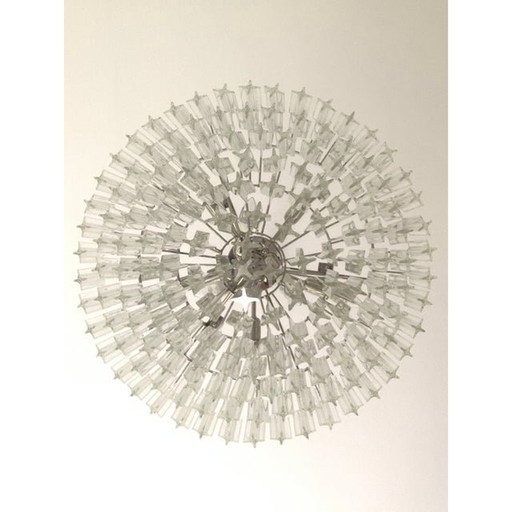 Lampadario Sputnik vintage trasparente