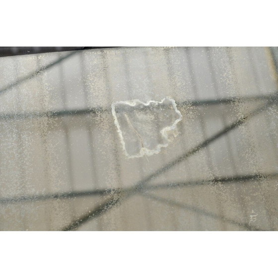 Image 1 of Specchio rettangolare in vetro nero vintage di Jacques Hitier per Marly Frères, 1950