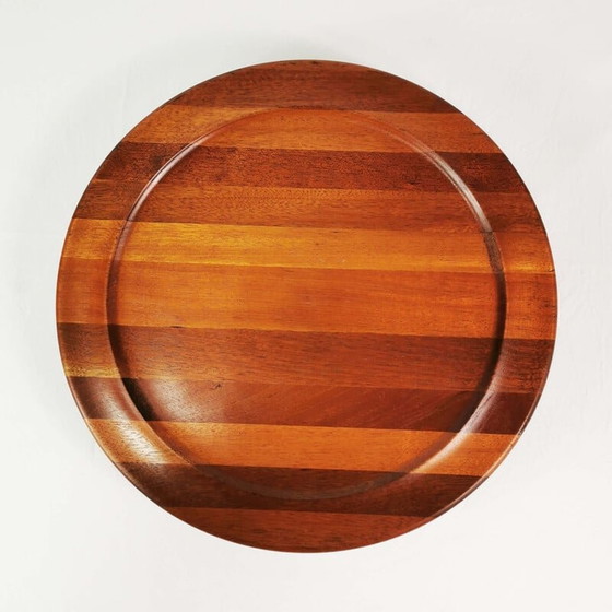 Image 1 of Vintage round teak platter, Norway 1970s
