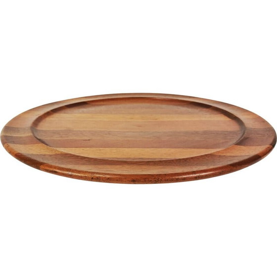 Image 1 of Vintage round teak platter, Norway 1970s