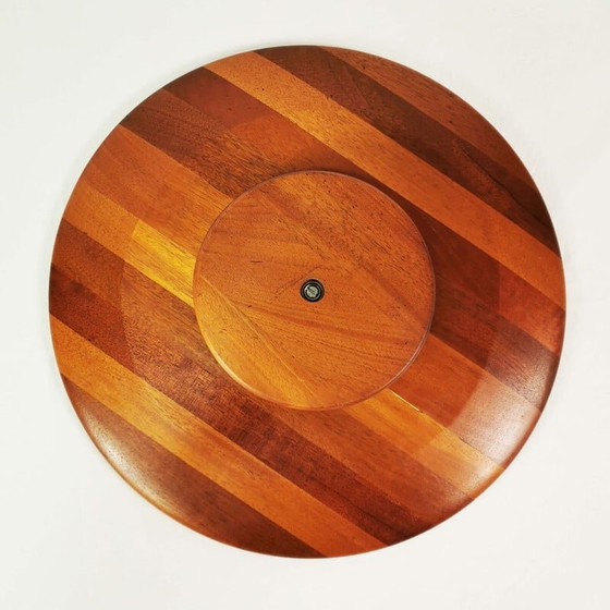 Image 1 of Vintage round teak platter, Norway 1970s