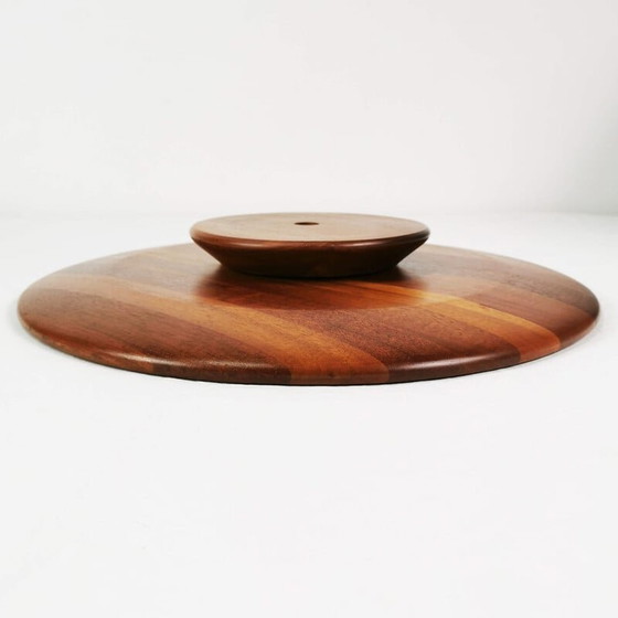 Image 1 of Vintage round teak platter, Norway 1970s