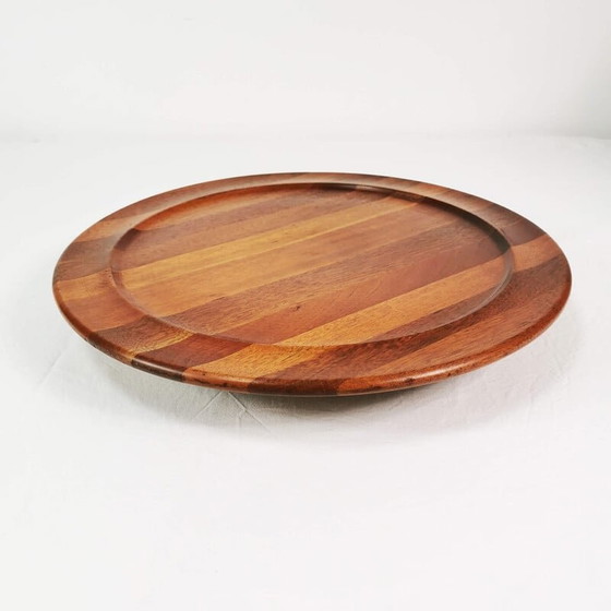 Image 1 of Vintage round teak platter, Norway 1970s