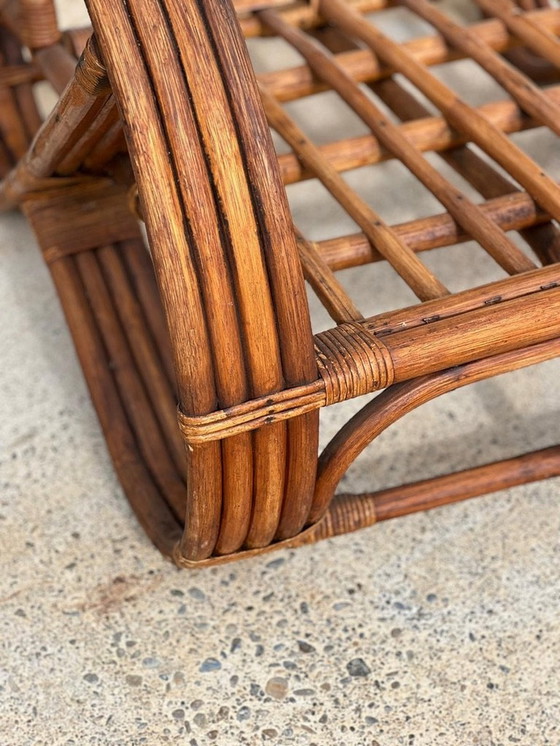 Image 1 of Bamboo And Rattan Pretzel Armchair