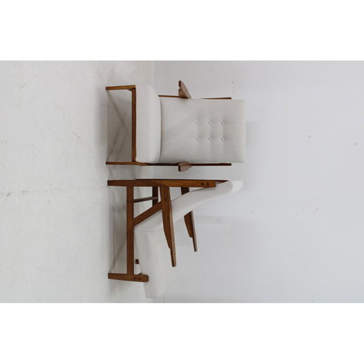 Pair of vintage oak armchairs by Uluv, Czechoslovakia 1970s