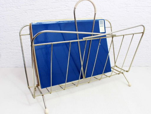 Porte-revues vintage avec poignée en scoubidou