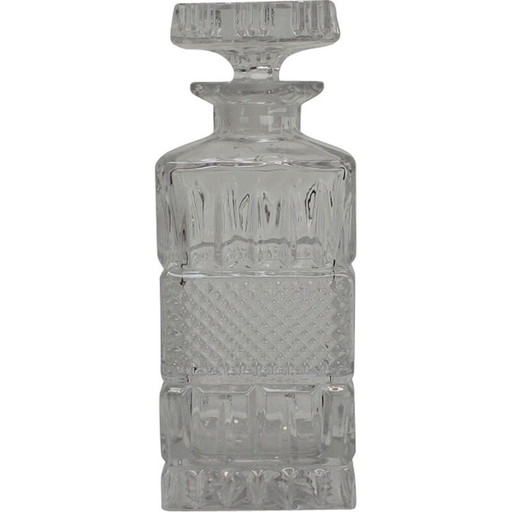 Botella de alcohol de vidrio "Karafa" vintage, Checoslovaquia, 1970