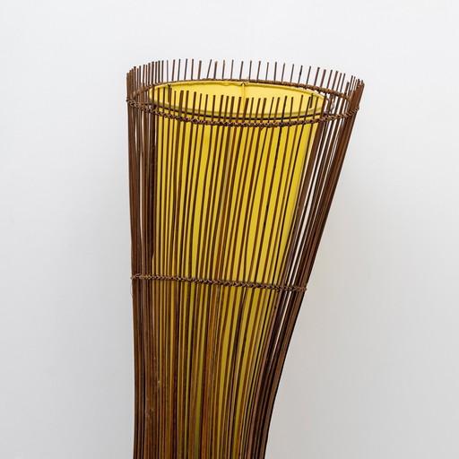 Organic Shaped Bamboo Floor Lamp "Kobe", France, 1980S