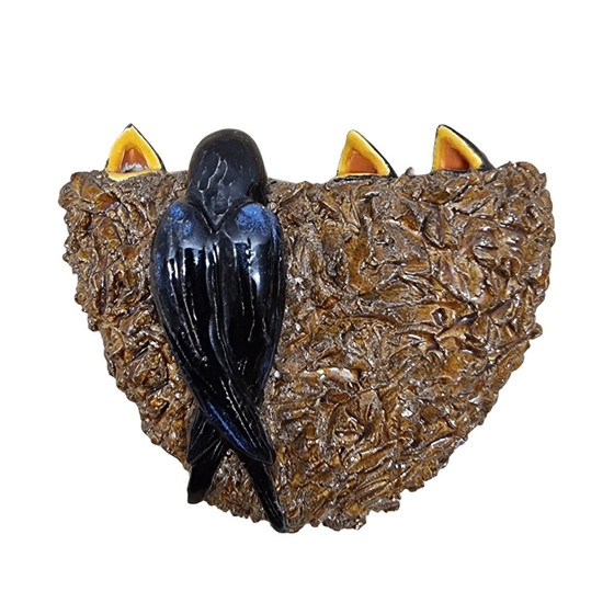 Image 1 of Ceramic Hanging Artwork Swallow's Nest, 1990s