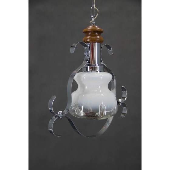Image 1 of Vintage Murano glass pendant lamp, Italy 1980s