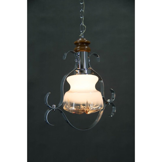 Image 1 of Vintage Murano glass pendant lamp, Italy 1980s