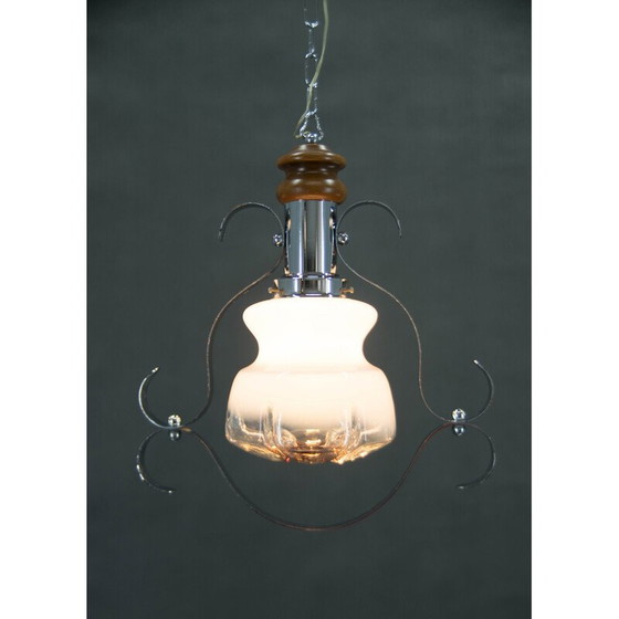 Image 1 of Vintage Murano glass pendant lamp, Italy 1980s