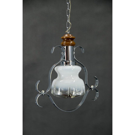 Image 1 of Vintage Murano glass pendant lamp, Italy 1980s