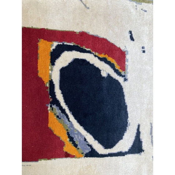 Image 1 of Tappeto vintage ispirato a Jean-Michel Basquiat, 2015