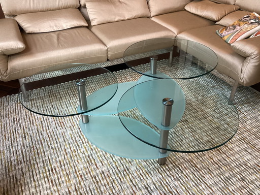 Table basse ronde en verre