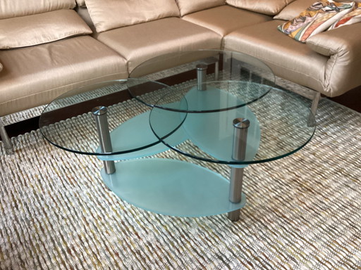 Table basse ronde en verre