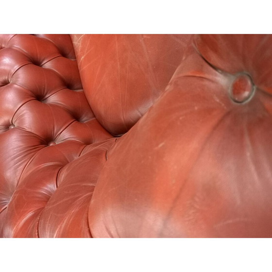 Image 1 of Coppia di poltrone Chesterfield vintage in pelle