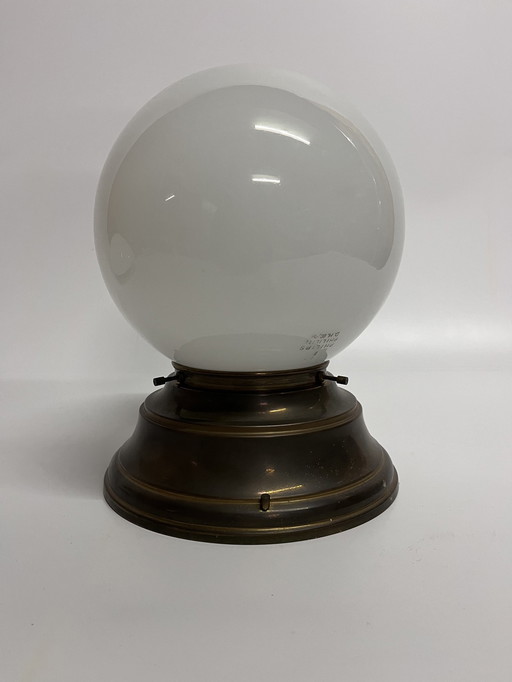 Vintage Philips White Opal Glass Ceiling Light Large Globe
