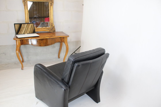 Image 1 of Fauteuil vintage en cuir noir