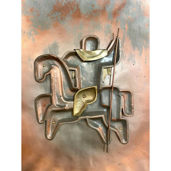 Image 1 of Vintage copper horse plaque, France