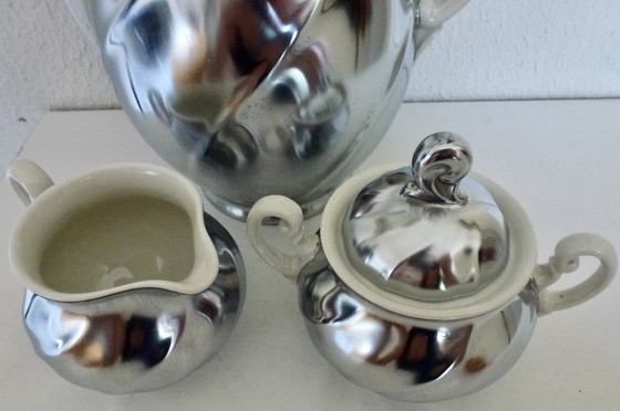 Image 1 of Demeyere Coffee Service Porcelain Silvered